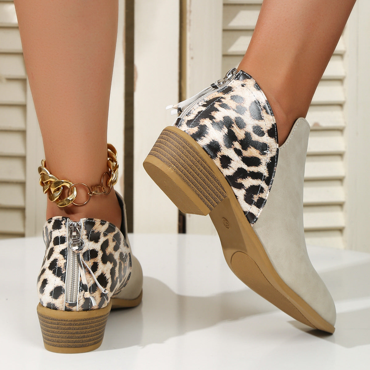 Fashion Leopard Print Boots