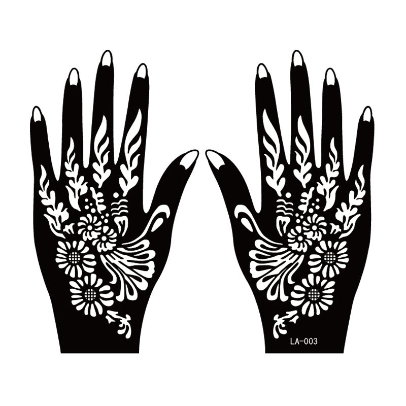 2 Sheets Hand Tattoo Decal Henna Temporary