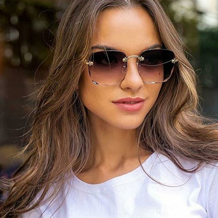 Frameless Square Sunglasses