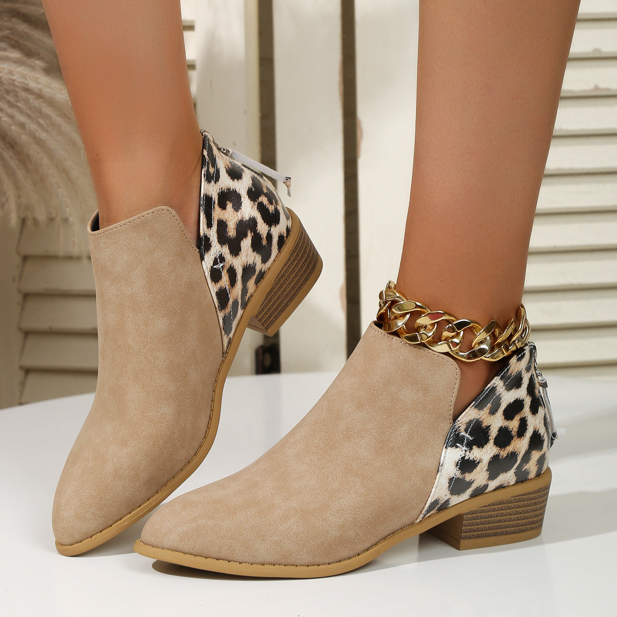 Fashion Leopard Print Boots