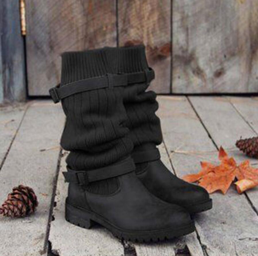 Vintage Style Knitted Wool Boots