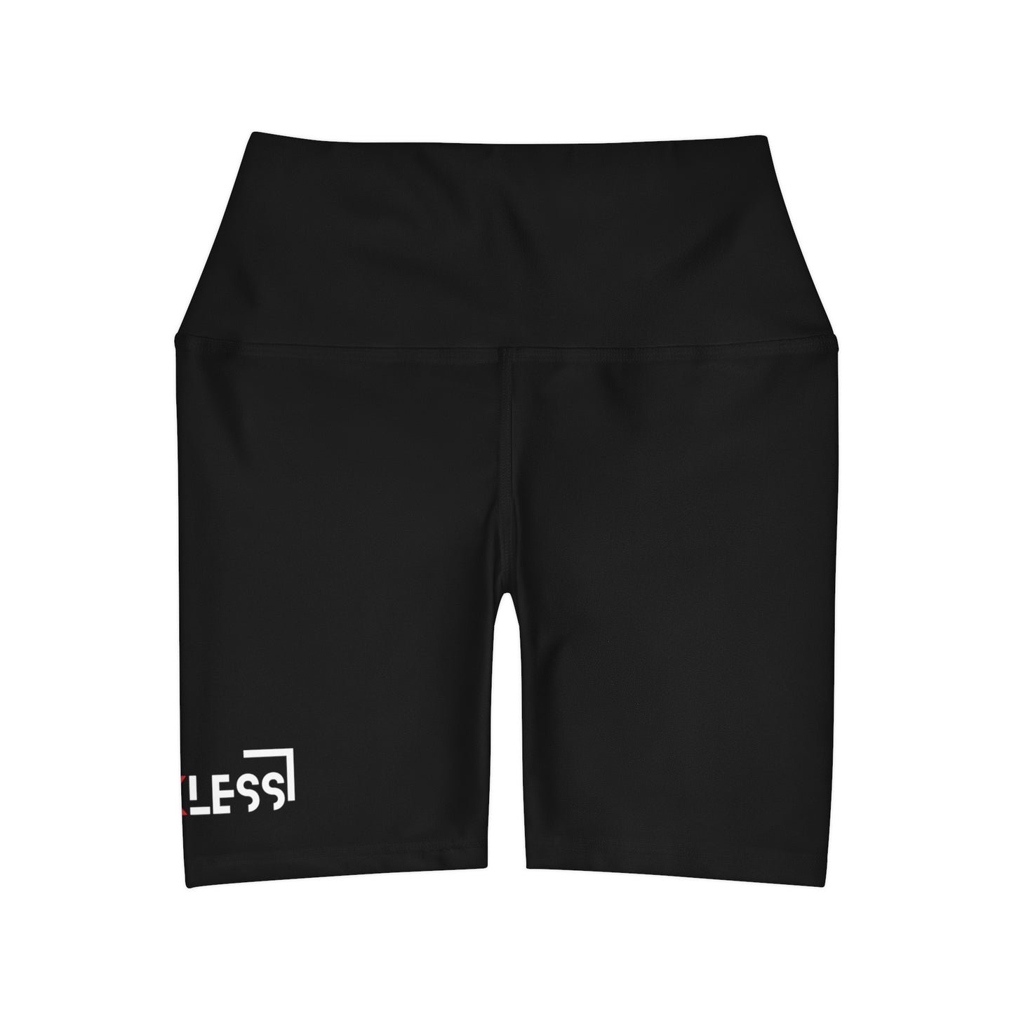 RECKLESS - BLACK High Waisted Yoga Shorts