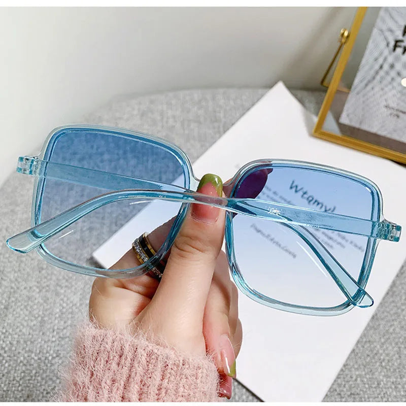 New Oversized Rectangle Sunglasses Women's Fashion