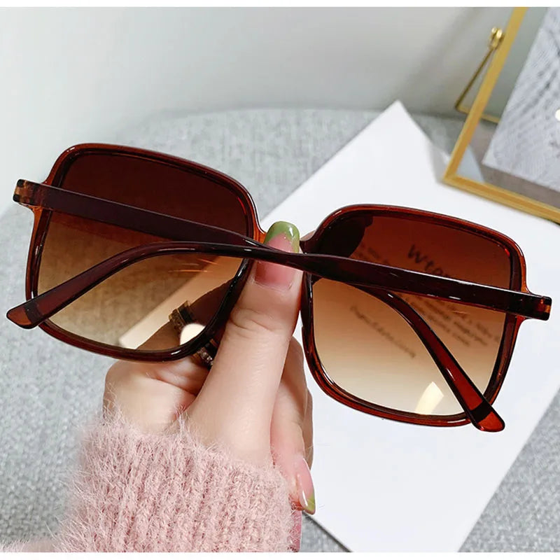 New Oversized Rectangle Sunglasses Women's Fashion