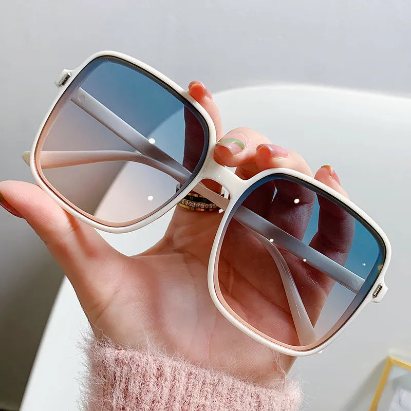 New Oversized Rectangle Sunglasses Women's Fashion