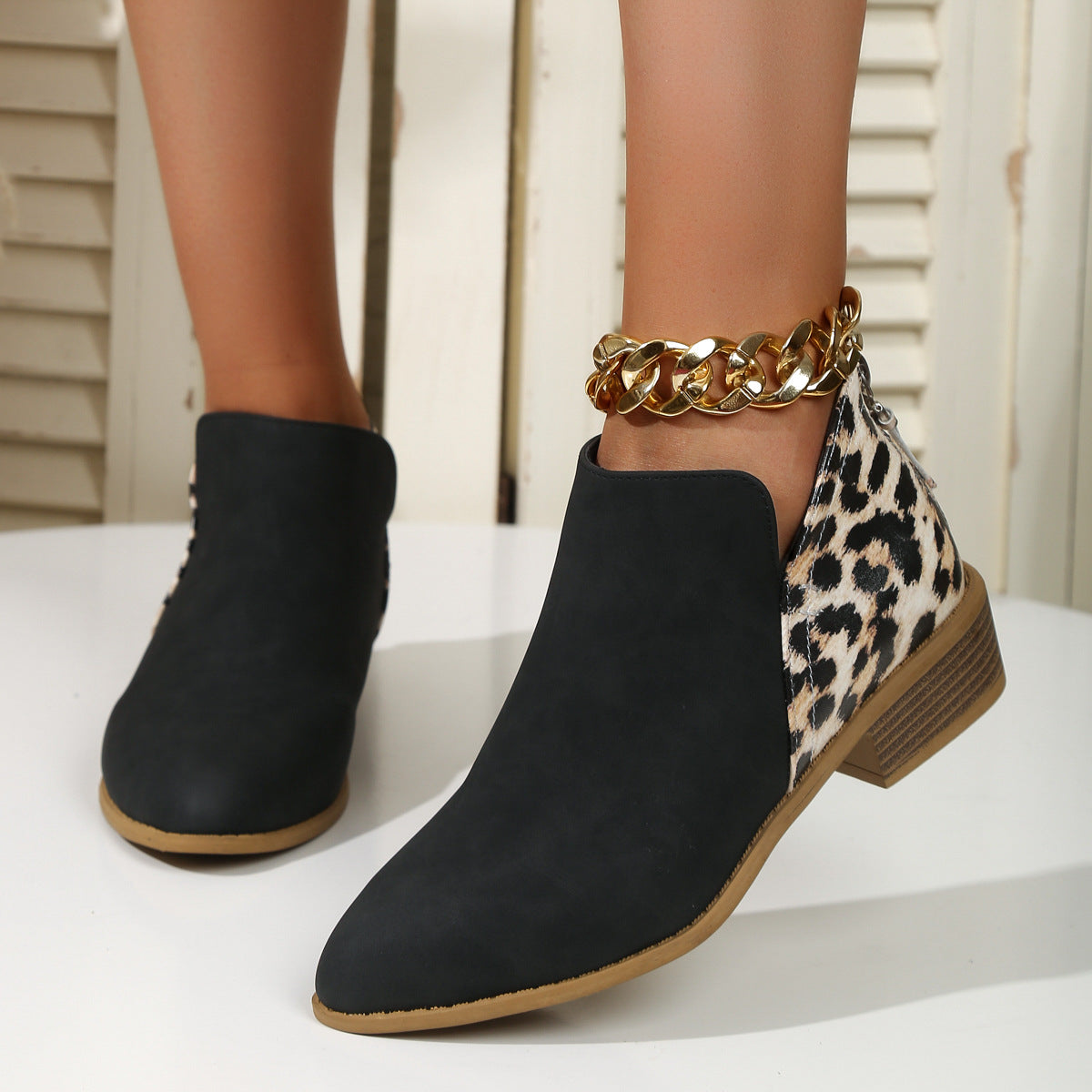 Fashion Leopard Print Boots